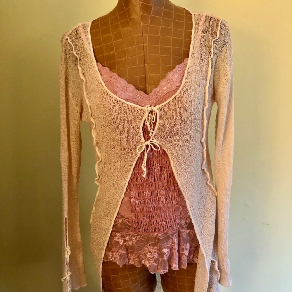 NWOT Pink Lace Top Camisole MED - Picture 12 of 12
